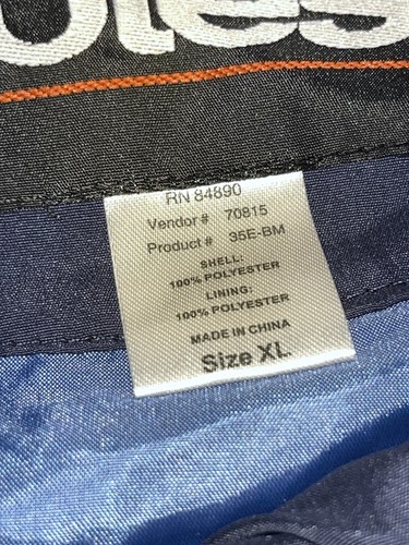 Totes Blau Schwarz Windbreaker Regenjacke Herren XL Frontreißverschluss Neu - Bild 5 von 7