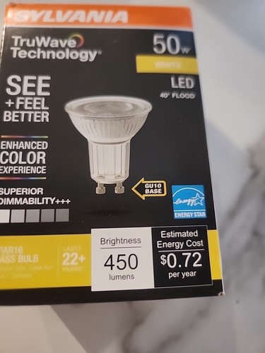 Sylvania TruWave Tech LED Light Bulbs GU10 Base White 5.5W(50W Replacement - Picture 4 of 12