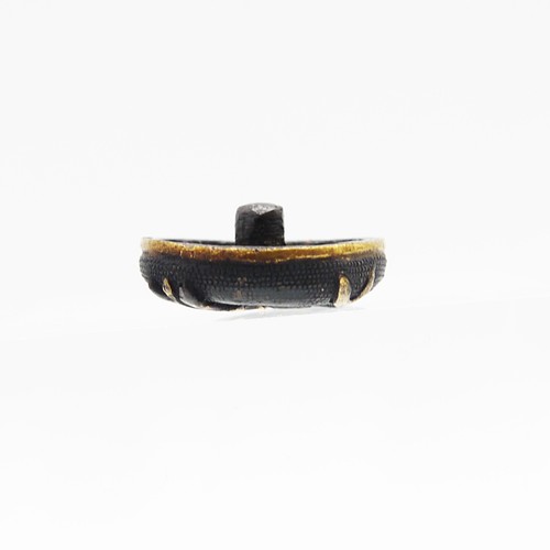 Menuki Bow & Arrows design Shakudo Japanese Antique Sword Fitting Samurai Tanto - Picture 13 of 24
