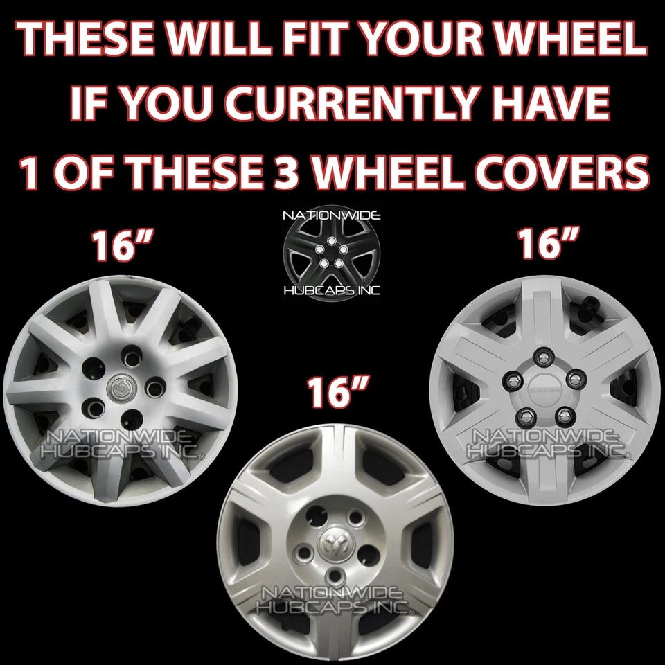 Tapacubos de llanta de 16" atornillados para Dodge Caravan Journey 2008-2016 4 Foto 2 de 4