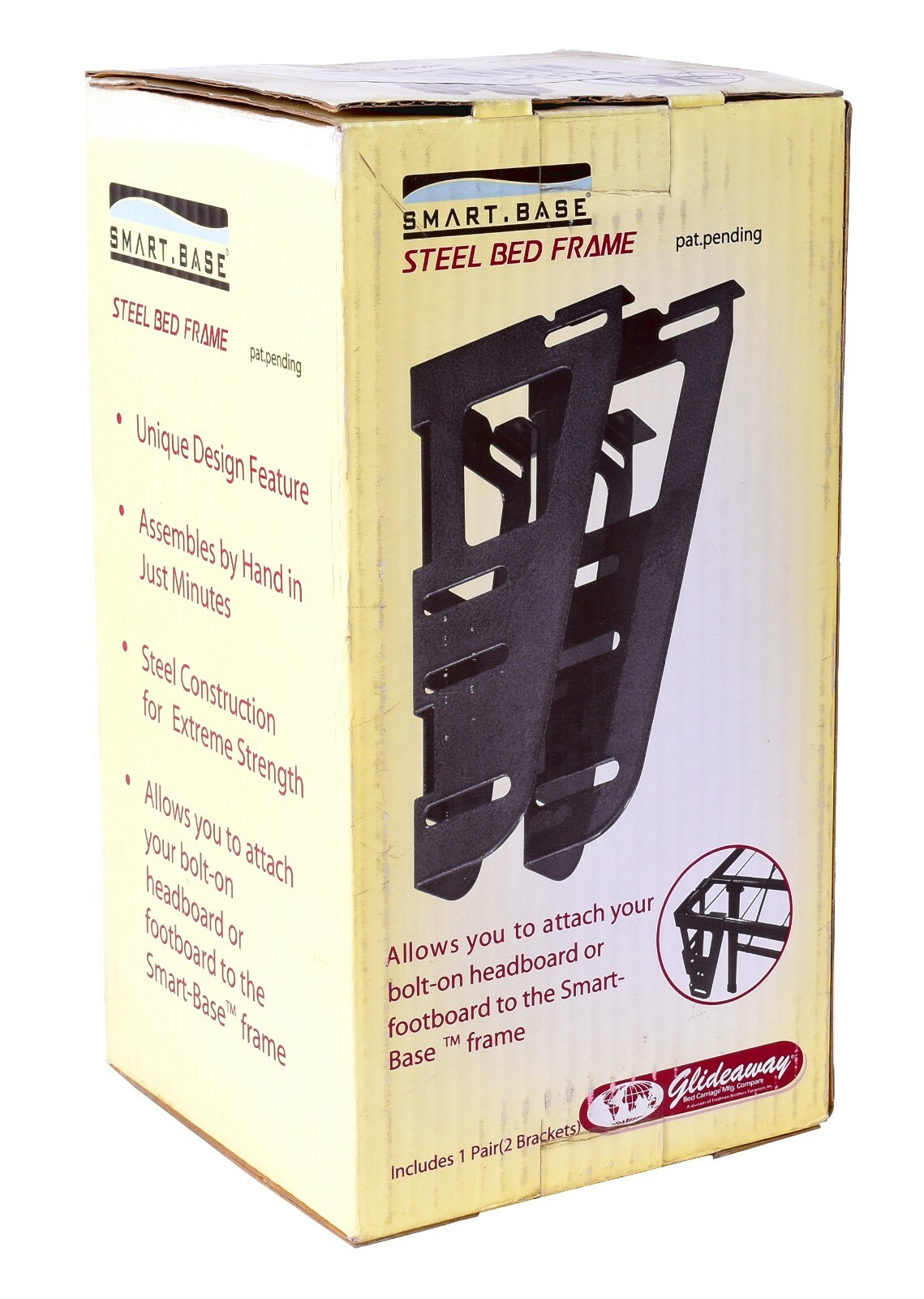 Zinus/Glideaway 10” Elite SmartBase Bed Frames Headboard Bracket, Set