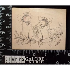 STAMPA ROSA RUBBER STAMPS HOUSE MOUSE 387M ANGEL DELIGHTS MUDPIE & MONICA #2955