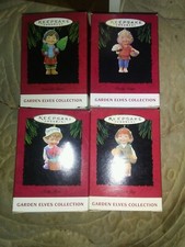 Hallmark Garden Elves Complete Collection Keepsake Ornament Set Vtg  FOUR MIB
