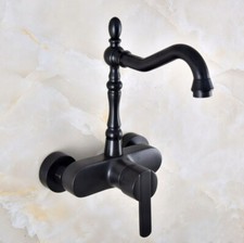 Oil Rubbed Brass Wall Mounted Kitchen Faucet Bathroom Sink Mixer Tap 2nf840