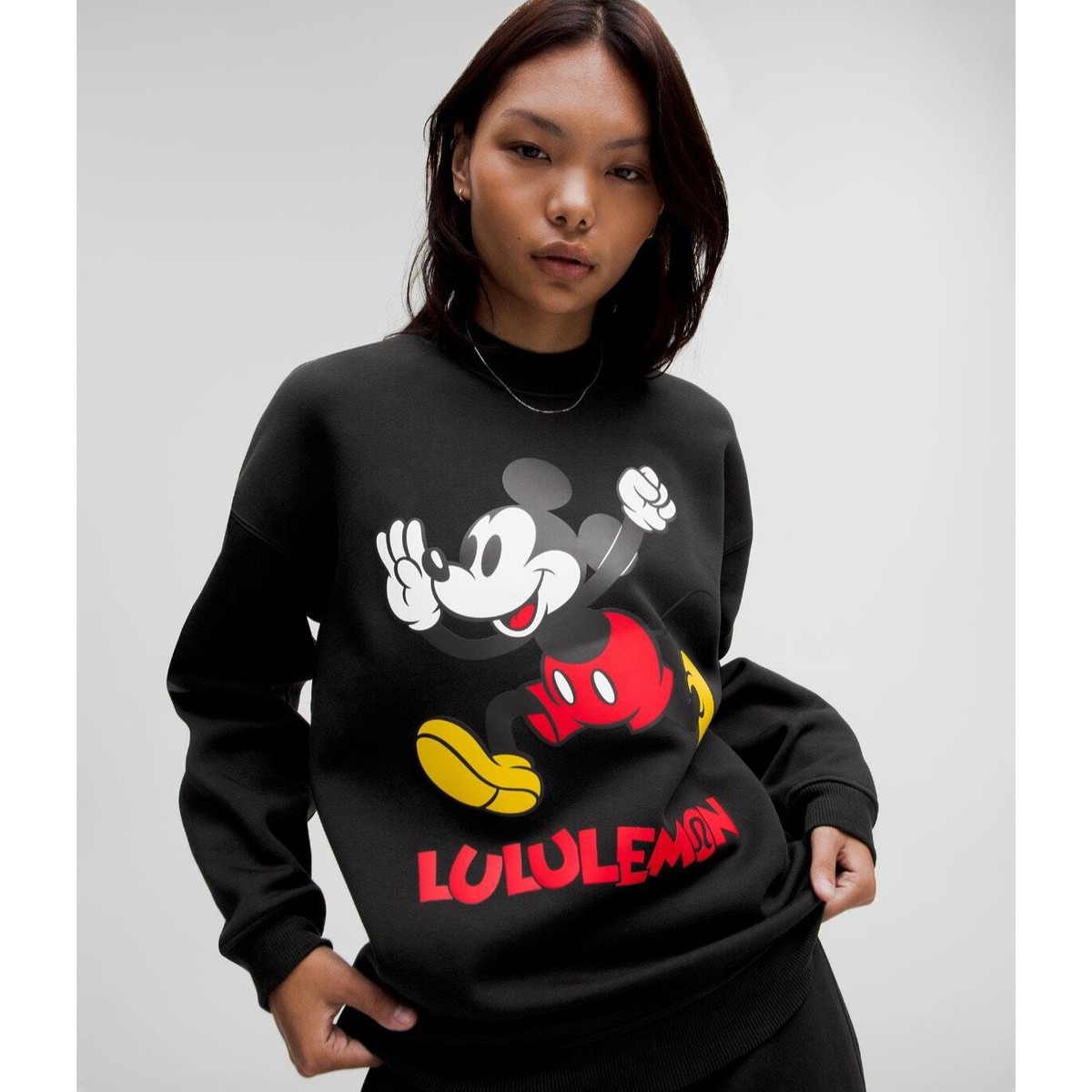 NWT Disney x lululemon Fleece Oversized Pullover Black Size Womens