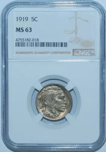 1919 P NGC MS63 Buffalo Nickel