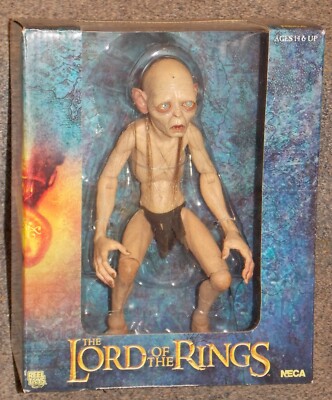 NECA Lord Of The Rings Smeagol Gollum 1/4 Scale Action Figure New