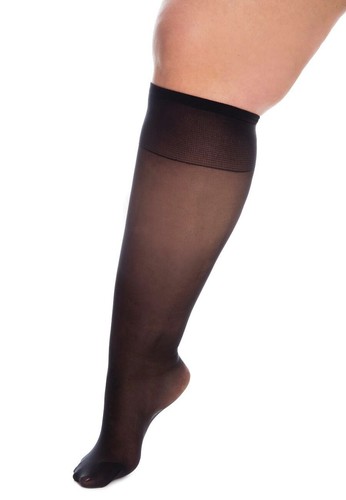 Soft Top breite Wadenstretch-Socken 20-Denier kniehohe Pop-Socken extra XXL 3ER-PACK - Bild 3 von 4