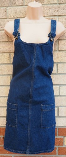 TU DUNGAREES PINAFORE BLUE DENIM JEANS 