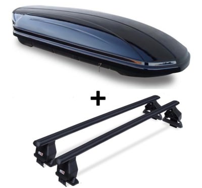 Dachbox 580L VDPMAA580+Dachträger Tema für für Toyota Rav4 MkIII 5Tür 05-12 Stah