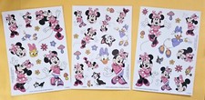 Minnie Mouse Sticker Sheet Lot Of 3