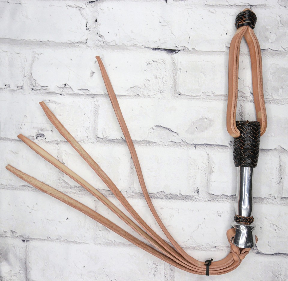 Lot De Rênes En Cuir Brut Marron Et Quirt (cravache) - Set Charro Mexicain - Neuf