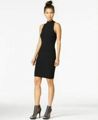BAR III Womens Black Zippered Sleeveless Turtle Neck Knee Length Body Con Dress Size: XL