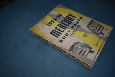1953-1954 Mercury and Monterey Body Parts Catalogue List Book