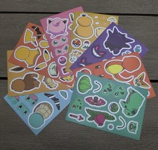 Pokemon Party Favor Stickers- 8 Sheet Set