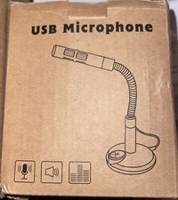 USB Computer Mini Condenser Microphone Stand Recording Mic For PC Desktop Laptop