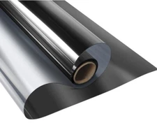 KESPEN Window Film One Way Daytime Privacy 35.4 Inch X 32.8 Feet Black-silver