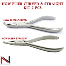 Howe Plier Orthodontic Straight & Curved Kit Utility Arch Wire Holding Pinching