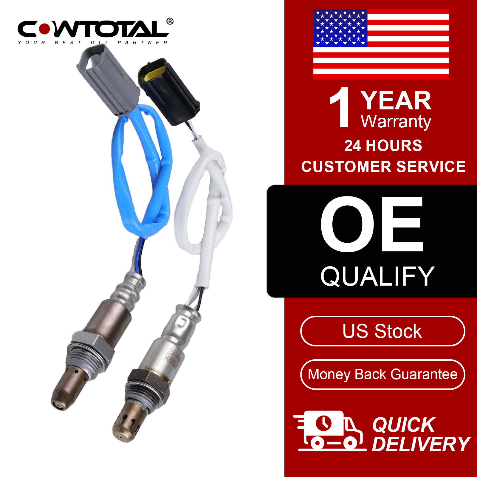 2x Up+Downstream O2 02 Air Fuel Ratio Oxygen Sensor For Nissan Altima Rogue 2.5L