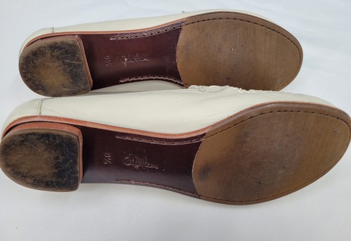 Cole Haan Mocassins Loafers Womens 9.5 B Leather Tassels Ivory White Slip On - Picture 12 of 15