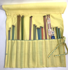 Knitting Needles 13 Pr Vintage Boye Susan Bates Hero Zephr Handmade Carry Case