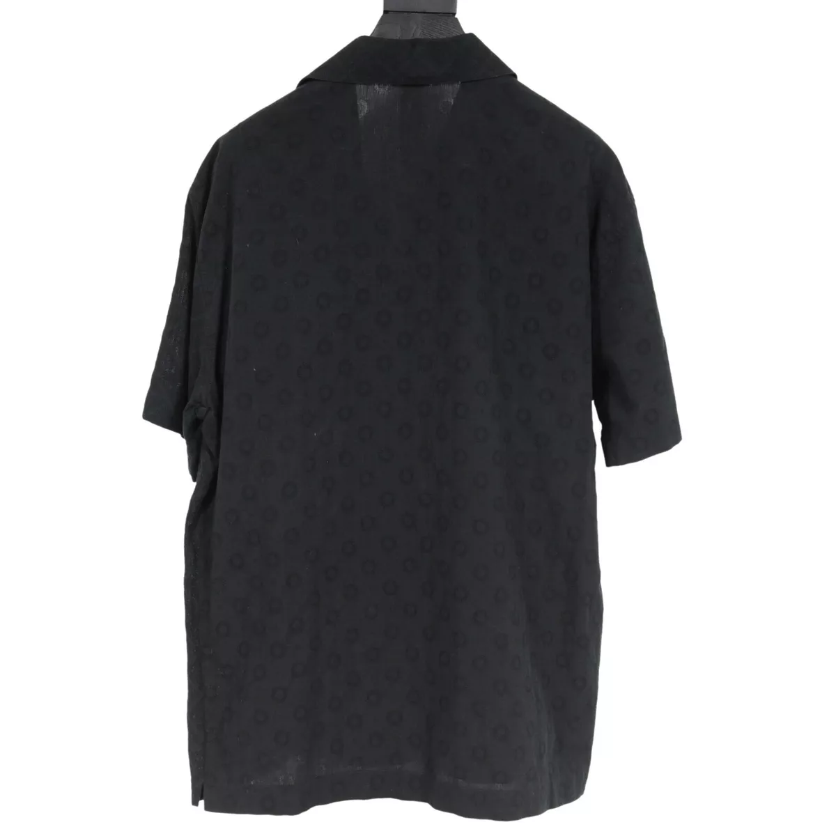 Versace brocade-effect short-sleeve shirt - Black