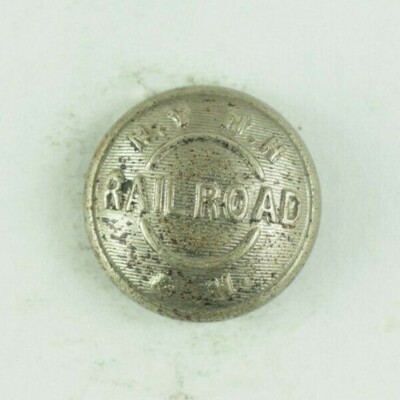 1880s New York New Haven & Hanford Railroad Original Uniform Button Z4AM