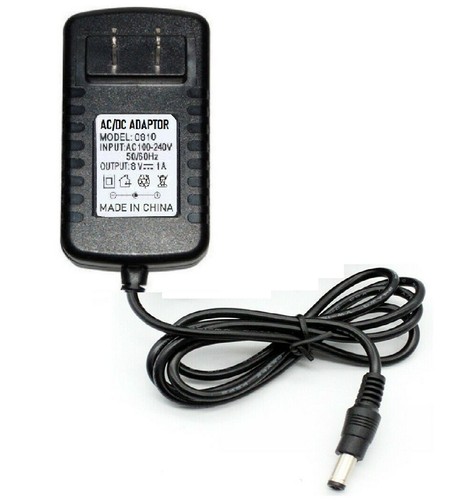 Cargador de fuente de alimentación adaptador CA/CC de 8V 1A con 5,5x2,1 mm + 2 puntas de enchufe de alimentación de CC - Imagen 7 de 9