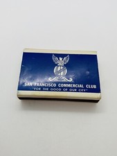 SAN FRANCISCO COMMERCIAL CLUB VINTAGE MATCHBOX FOR THE GOOD OF OUR CITY