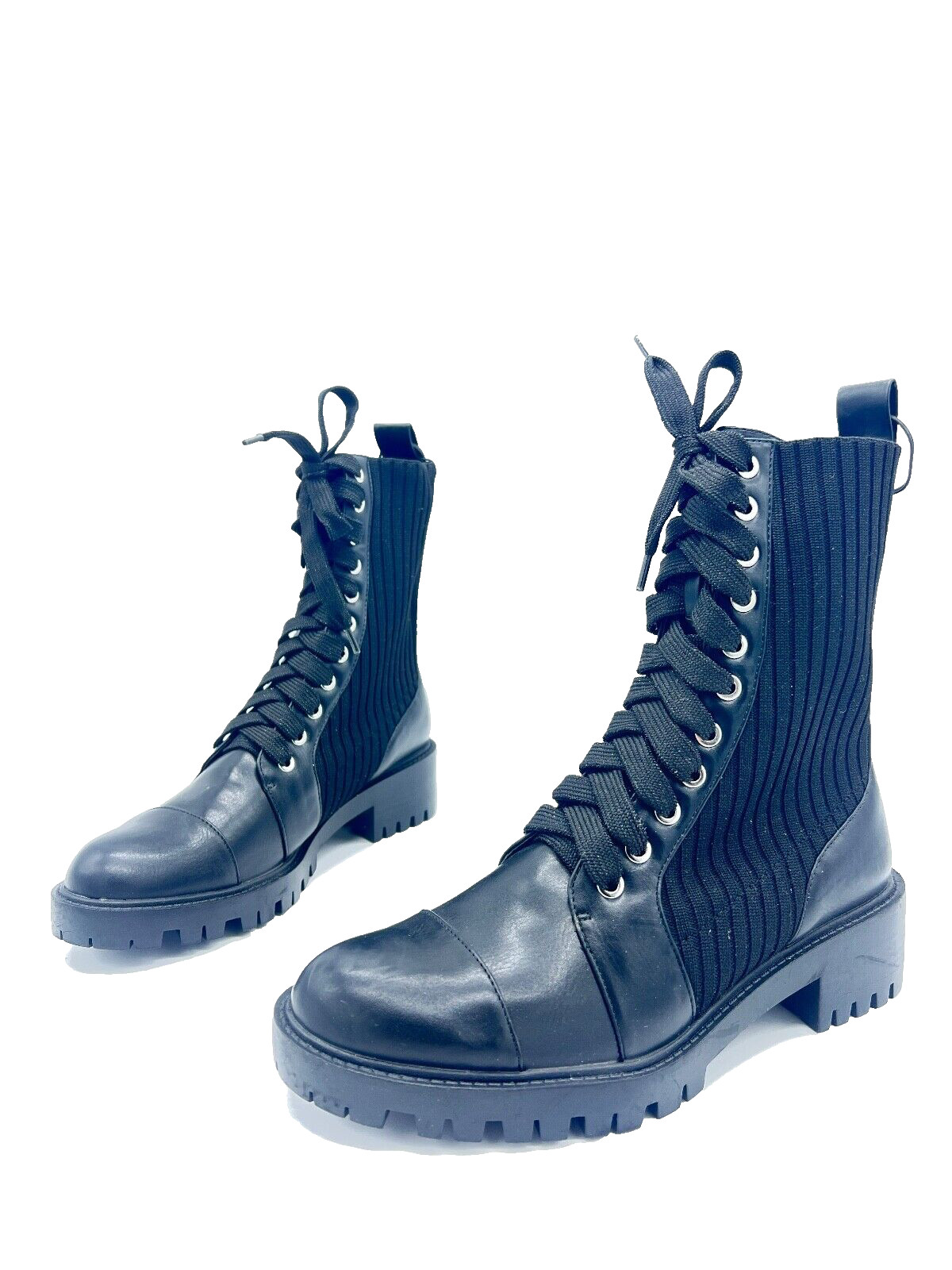 ZARA Botas Medias Negras Para Mujeres T.39 US.7,5 UK.6