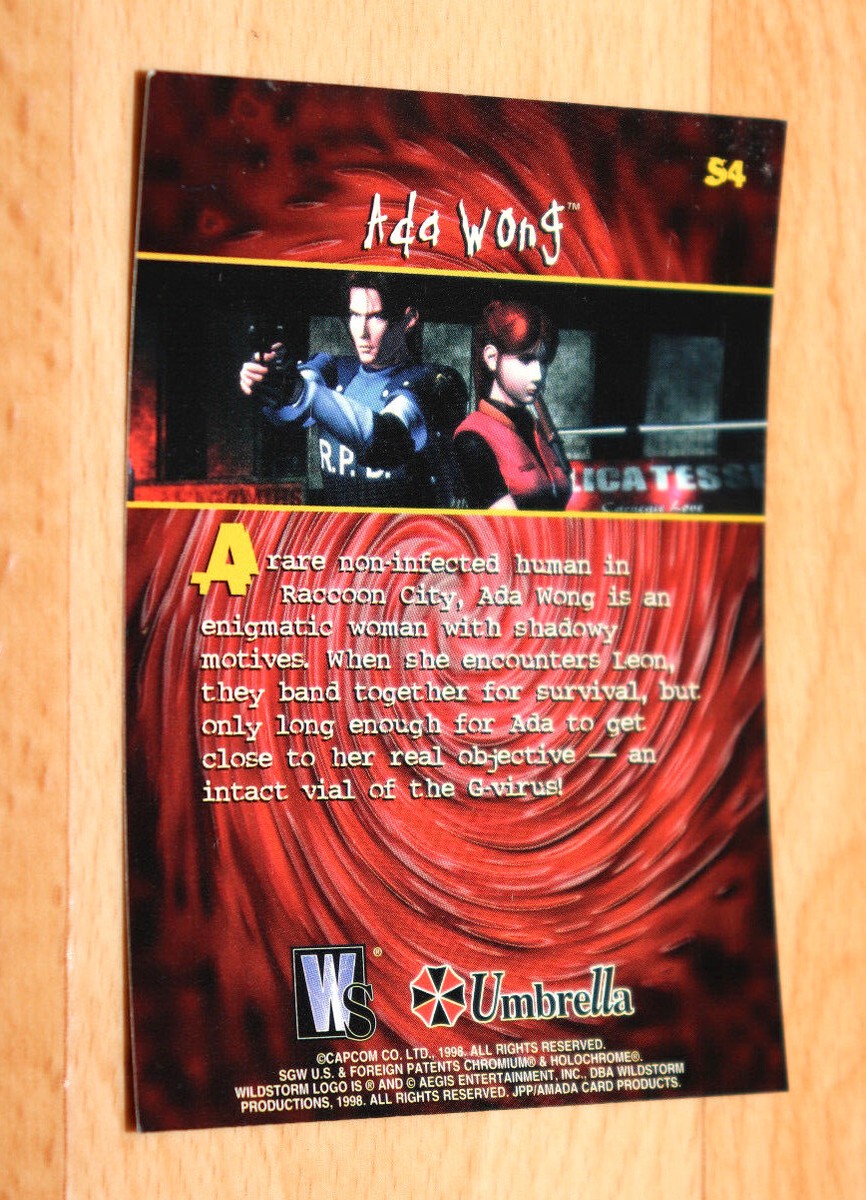 1998 Resident Evil Wildstorm Trading 3D Motion Card Capcom Ada