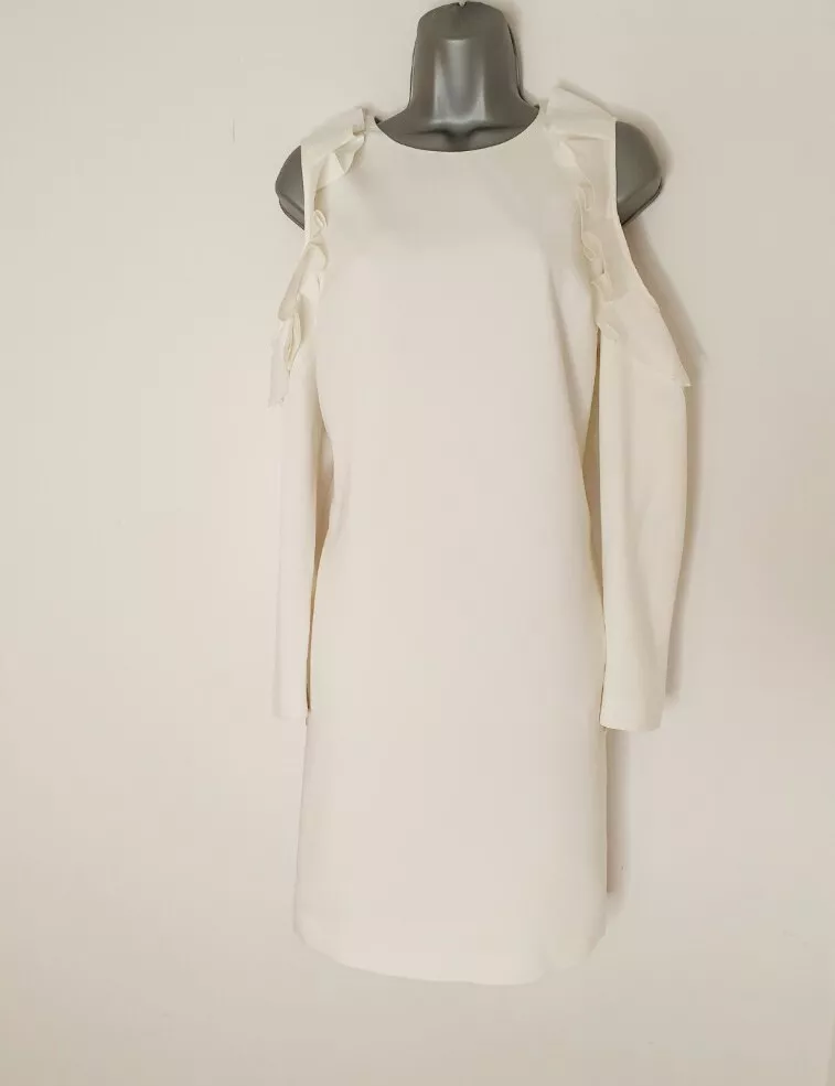 Ted Baker SIIARA Cold Shoulder Frill Detail Dress UK Size 14 eBay