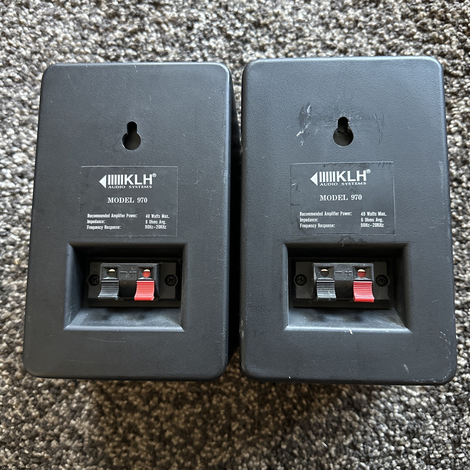 KLH Model 970A 40W 3Way Bookshelf Speakers Tested eBay