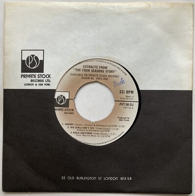 Four Seasons - Extracts from the Four Seasons Story - 7'' EP near mint - Promo