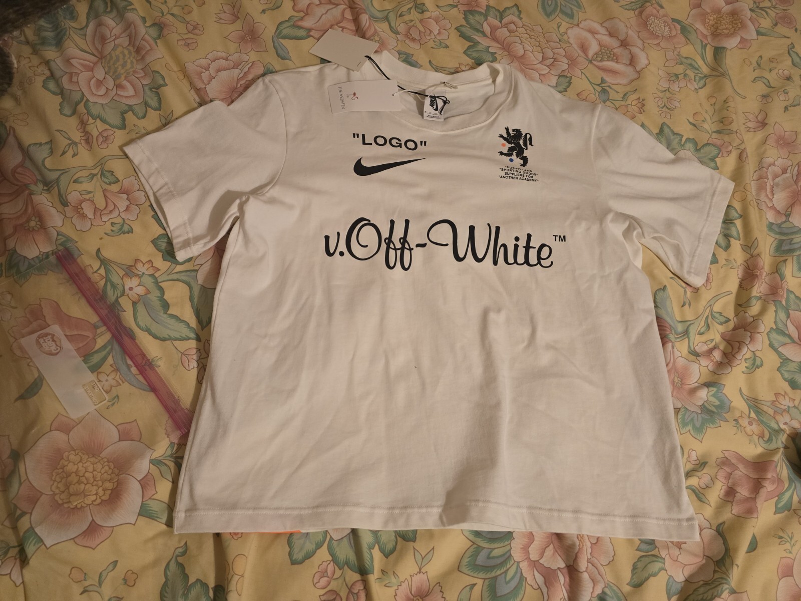 OFF WHITE X NIKE AJ3374 100 Nike Lab X Off white Mercurial NRG X Tee Tshirt XS Xtra Small Nwt
