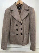 H  M Double Breasted Tan Blazer Women's Jacket Size 4