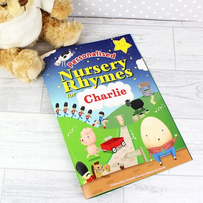 Personalised Nursery Rhymes Childrens Story Book With Childs Name Softback Gift 
