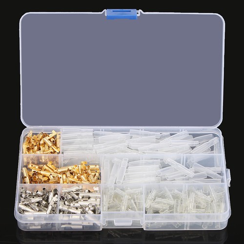 400pc 3.9mm Male Female Bullet Butt Connector Crimp Terminals Assortment Set Kit - 第 6/8 張圖片
