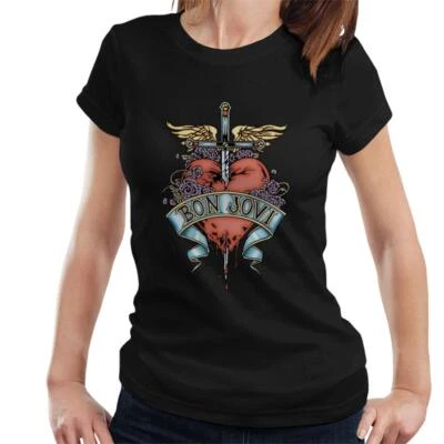 All+Every Bon Jovi Heart And Dagger Women's T-Shirt