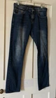 Zara Man Indigo Denim Mid Rise Straight Leg Jeans W32 L30.5"