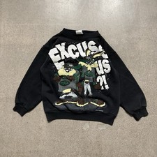 Vintage 90s Warmer Bros Sweatshirt Taz Coyote Excuse Us Kids Si Medium