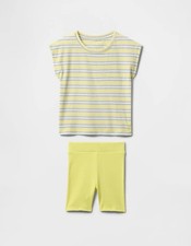 NWT Baby Gap Toddler Girl's Organic Shirt And Shorts Outfit Set Size 4T, 5T