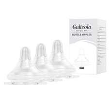 Natural Flow Baby Bottle Silicone Nipple Level 1, Slow Flow S , 1 Months, 3...