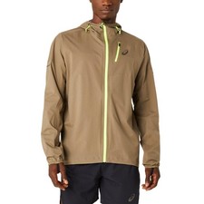 ASICS Fujitrail Mens Waterproof Running Jacket Green (Sizes S - 2XL)