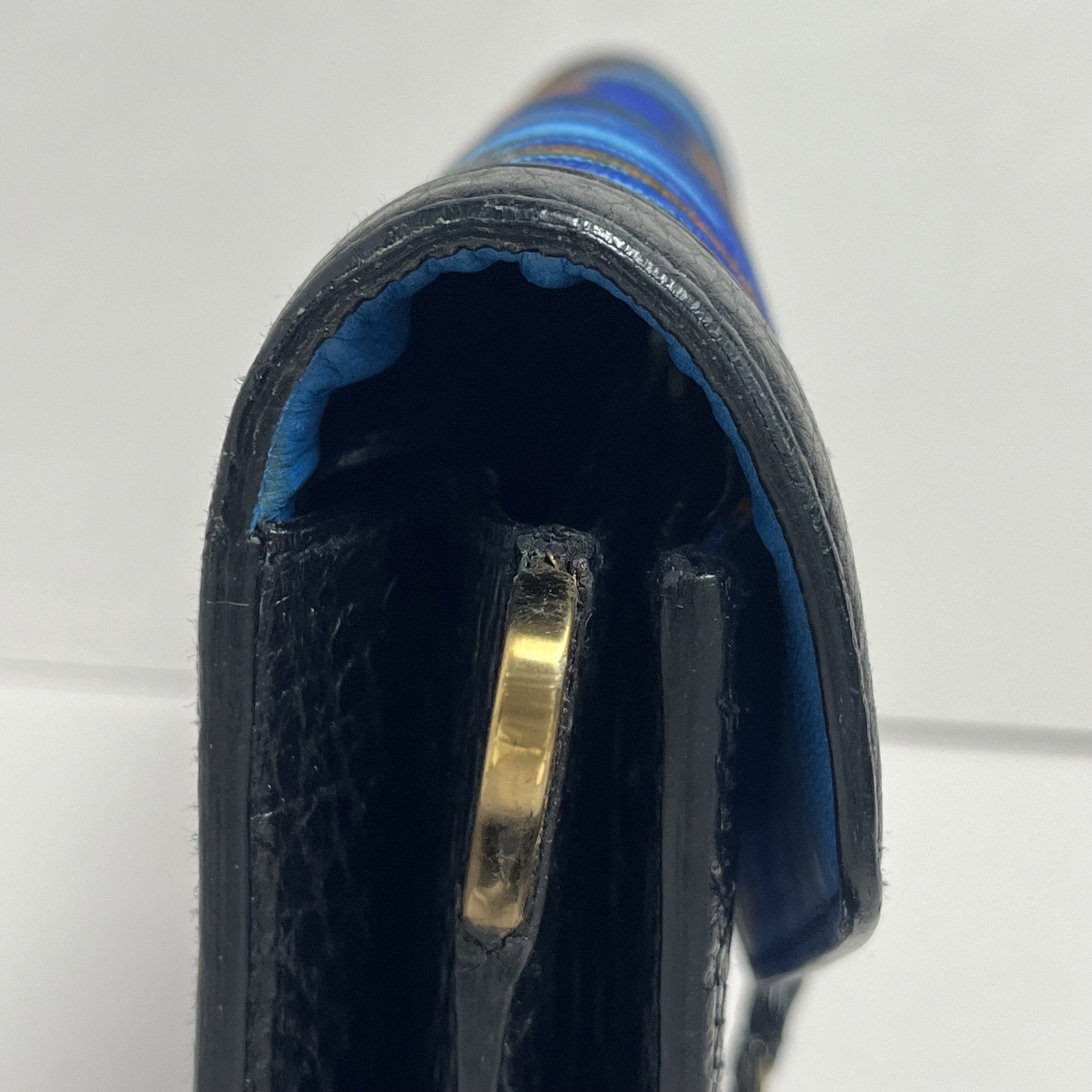 PRADA Printed Canvas Handbag Pattern Calfskin P20… - image 16