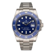 Rolex Submariner Date 116619LB Smurf Mens Watch Box Papers
