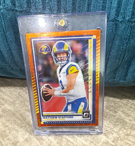 Panini 2025 Donruss Optic Matthew Stafford #198 Orange Scope Prizm /79 Rams