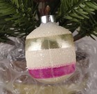 Vintage Double Indent Starburst Franke Corning Mica Glass Christmas Ornament — photo 6