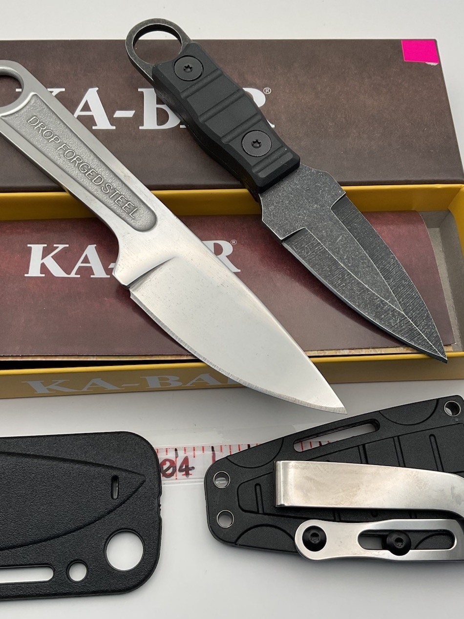2 X Fixed Blade Full Tang Knives Ka-bar Wrench + EDC Spear Point Tactical Dagger
