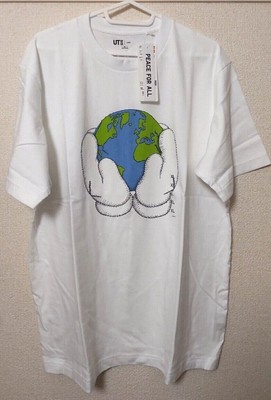 KAWS Uniqlo T-Shirt Weiß UT PEACE FOR ALL Limited Edition   japanische...